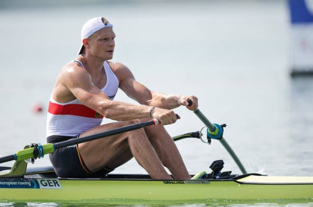 RECORD DATE NOT STATED 31st July 2026; Lake Varese, Varese, Lombardy, Italy; 2026 European Rowing Championships, Day One; Heat; Men& x2019;s Single Sculls (M1x); Germany; Oliver Zeidler AnthonyxBenoit