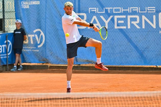 Tennis 1. Bundesliga Herren; TC Augsburg Siebentisch - TK GW Mannheim, 31.07.2026 AUGSBURG, GERMANY - 31. JULY: im Bild Jerome KYM vom TC GW Mannheim während dem Match der 1. Bundesliga Herren zwischen dem TC Augsburg und dem TK GW Mannheim am 6. Spieltag *** Men s Tennis 1st Bundesliga: TC Augsburg Siebentisch vs. TK GW Mannheim, July 31, 2026, AUGSBURG, GERMANY, July 31. Pictured: Jerome KYM of TC GW Mannheim during the Men’s 1st Bundesliga match between TC Augsburg and TK GW Mannheim on Matchday 6. Copyright: xBEAUTIFULxSPORTS Goldbergx