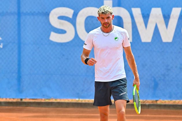 Tennis 1. Bundesliga Herren; TC Augsburg Siebentisch - TK GW Mannheim, 31.07.2026 AUGSBURG, GERMANY - 31. JULY: im Bild Jerome KYM vom TC GW Mannheim während dem Match der 1. Bundesliga Herren zwischen dem TC Augsburg und dem TK GW Mannheim am 6. Spieltag *** Men s Tennis 1st Bundesliga: TC Augsburg Siebentisch vs. TK GW Mannheim, July 31, 2026, AUGSBURG, GERMANY, July 31. Pictured: Jerome KYM of TC GW Mannheim during the Men’s 1st Bundesliga match between TC Augsburg and TK GW Mannheim on Matchday 6. Copyright: xBEAUTIFULxSPORTS Goldbergx