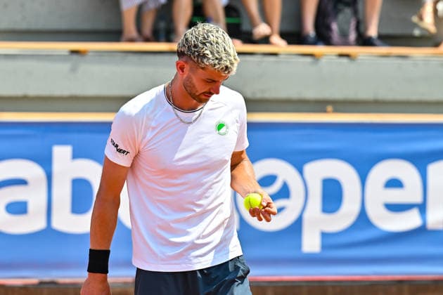 Tennis 1. Bundesliga Herren; TC Augsburg Siebentisch - TK GW Mannheim, 31.07.2026 AUGSBURG, GERMANY - 31. JULY: im Bild Jerome KYM vom TC GW Mannheim während dem Match der 1. Bundesliga Herren zwischen dem TC Augsburg und dem TK GW Mannheim am 6. Spieltag *** Men s Tennis 1st Bundesliga: TC Augsburg Siebentisch vs. TK GW Mannheim, July 31, 2026, AUGSBURG, GERMANY, July 31. Pictured: Jerome KYM of TC GW Mannheim during the Men’s 1st Bundesliga match between TC Augsburg and TK GW Mannheim on Matchday 6. Copyright: xBEAUTIFULxSPORTS Goldbergx