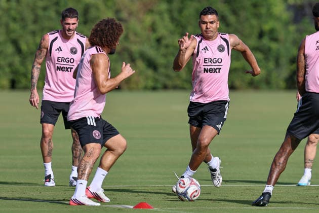 FORT LAUDERDALE, FL - JULY 31: Casimiro (5) of Inter Miami CF is seen during an Inter Miami Training Session at Florida Blue Training Center on July 31, 2026 in Fort Lauderdale, Florida. (Photo by Chris Arjoon Icon Sportswire) SOCCER: JULY 31 Inter Miami CF Training EDITORIAL USE ONLY Icon26073100000009