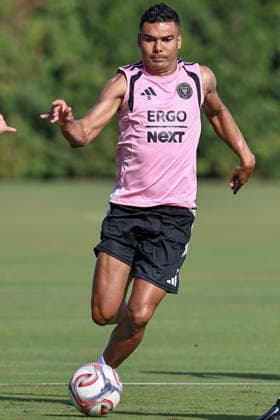 FORT LAUDERDALE, FL - JULY 31: Casimiro (5) of Inter Miami CF is seen during an Inter Miami Training Session at Florida Blue Training Center on July 31, 2026 in Fort Lauderdale, Florida. (Photo by Chris Arjoon Icon Sportswire) SOCCER: JULY 31 Inter Miami CF Training EDITORIAL USE ONLY Icon26073100000010