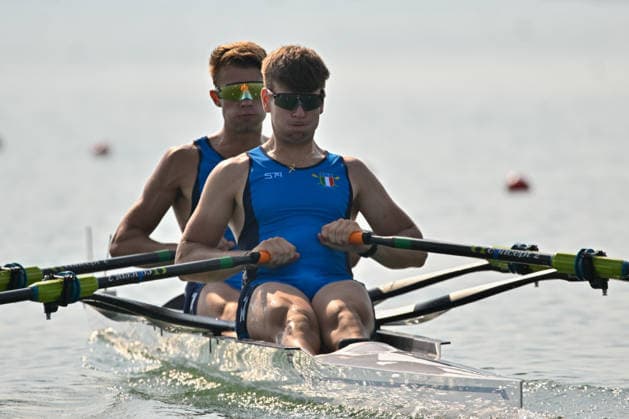 IPA87135775 - Women s Double Sculls Heat 2: Diana Serebrianska and Yevheniia Dovhodko (UKR) during the 2026 European Rowing Championships, a rowing race in Varese, Italy, on July 31, 2026  Copyright: xDaniloxVigo IPAxSportx xx 87135775