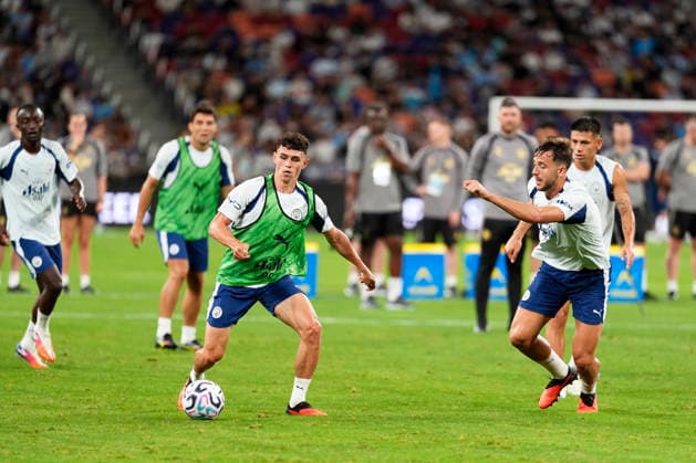 HONGKONG-SOCCER FOOTBALL-FEST Phil Foden of Manchester City during open training at Kai Tan Stadium during the Hong Kong Football Festival 2026 in Hong Kong, July 31, 2026. NEXPHER Vernon Yuen HONG KONG