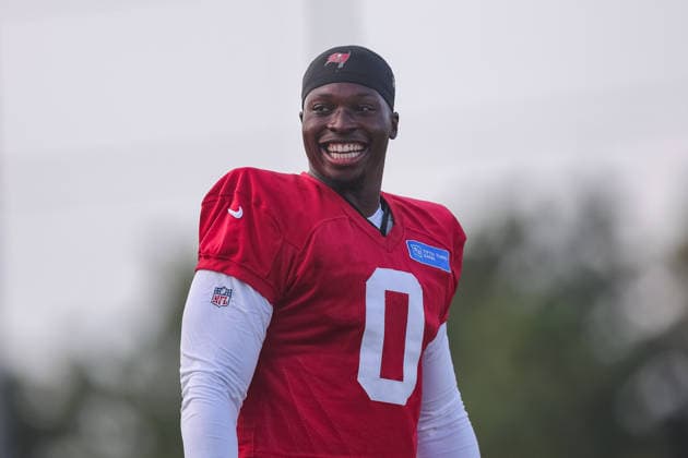 July 31, 2026: Tampa Bay Buccaneers linebacker Yaya Diaby (0) during training camp at AdventHeath Training Center in Tampa, FL. Taylor McFee CSM Tampa USA - ZUMAc04_ 20260731_zma_c04_028 Copyright: xTaylorxMcfeex