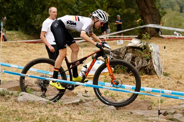 31.07.2026, Monteceneri, Monte Ceneri, 2026 UEC MTB European Championship, EM, Europameisterschaft XCR Team Relay s Final (cross country team relay) Luisa Daubermann 3C (GER, Elite Women) Monteceneri Monte Ceneri Ticino Switzerland *** July 31, 2026, Monteceneri, Monte Ceneri, 2026 UEC MTB European Championship XCR Team Relay Final—cross-country team relay—Luisa Daubermann 3C GER, Elite Women, Monteceneri, Monte Ceneri, Ticino, Switzerland Copyright: xJustPictures.ch FrancescoxMinghettix jp-en-FrMi-_NG_0323