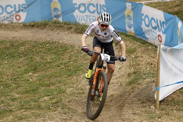 31.07.2026, Monteceneri, Monte Ceneri, 2026 UEC MTB European Championship, EM, Europameisterschaft XCR Team Relay s Final (cross country team relay) Luisa Daubermann 3C (GER, Elite Women) Monteceneri Monte Ceneri Ticino Switzerland *** July 31, 2026, Monteceneri, Monte Ceneri, 2026 UEC MTB European Championship XCR Team Relay Final—cross-country team relay—Luisa Daubermann 3C GER, Elite Women, Monteceneri, Monte Ceneri, Ticino, Switzerland Copyright: xJustPictures.ch FrancescoxMinghettix jp-en-FrMi-_NG_0334