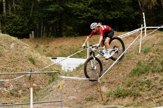 31.07.2026, Monteceneri, Monte Ceneri, 2026 UEC MTB European Championship, EM, Europameisterschaft XCR Team Relay s Final (cross country team relay) Rose-Mai Damsgaard 6D (DEN, Junior Women) Monteceneri Monte Ceneri Ticino Switzerland *** July 31, 2026, Monteceneri, Monte Ceneri, 2026 UEC MTB European Championship XCR Team Relay Final—Cross-Country Team Relay: Rose Mai Damsgaard 6D DEN, Junior Women, Monteceneri, Monte Ceneri, Ticino, Switzerland Copyright: xJustPictures.ch FrancescoxMinghettix jp-en-FrMi-_NG_0382