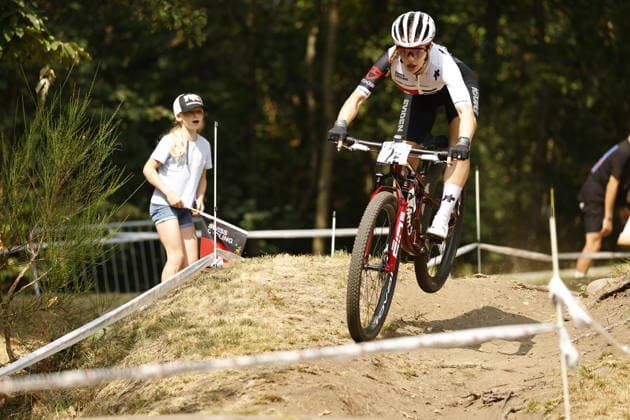 31.07.2026, Monteceneri, Monte Ceneri, 2026 UEC MTB European Championship, EM, Europameisterschaft XCR Team Relay s Final (cross country team relay) Anja Grossmann 2E (SUI, Junior Women) Monteceneri Monte Ceneri Ticino Switzerland *** July 31, 2026, Monteceneri, Monte Ceneri, 2026 UEC MTB European Championship XCR Team Relay Final—Cross-Country Team Relay: Anja Grossmann, 2nd place, SUI, Junior Women, Monteceneri, Monte Ceneri, Ticino, Switzerland Copyright: xJustPictures.ch FrancescoxMinghettix jp-en-FrMi-_NG_0489