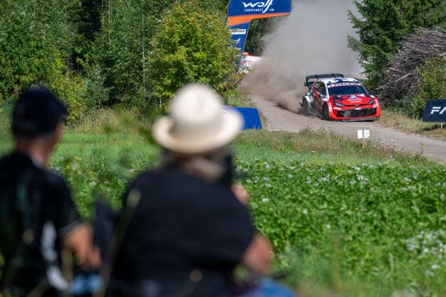 IPA87139503 - Sami Pajari (FIN) and Marko Salminen (FIN) in a Toyota GR Yaris Rally1 from Toyota Gazoo Racing WRT2 in action during the FIA WRC, Motorsport Rallye, WM SECTO RALLY FINLAND in Jyväskylä, Finland, July 30–August 2, 2026.  Copyright: xFedericoxManoni IPAxSportx xx 87139503