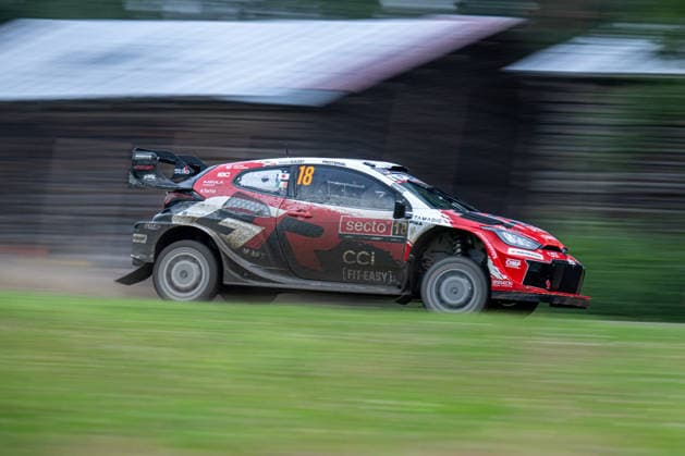 IPA87139505 - Takamoto Katsuta (JPN) and Aaron Johnston (IRL) in a Toyota GR Yaris Rally1 from Toyota Gazoo Racing WRT in action during the FIA WRC, Motorsport Rallye, WM SECTO RALLY FINLAND in Jyväskylä, Finland, July 30–August 2, 2026.  Copyright: xFedericoxManoni IPAxSportx xx 87139505