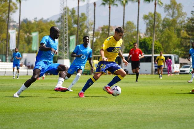 Cristian Gutierrez of Las Palmas during the friendly match between Las Palmas UD v Neom SC played at the Marbella Football Center, on July 31, 2026 in Spain Spain *** Cristian Gutierrez of Las Palmas during the friendly match between Las Palmas UD and Neom SC played at the Marbella Football Center on July 31, 2026, in Spain Copyright: xCristobalxOrtegax xAgenciaxLOFx
