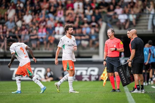 NIJMEGEN , 31-07-2026 , Stadium De Goffert , season 2026 2027 , Dutch pre season football , match between NEC Nijmegen and Sevilla FC , picture shows NEC Nijmegen player Philippe Sandler NEC - Sevilla (friendly)  x205353686x Copyright: