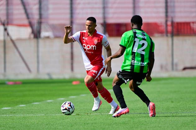 FOOTBALL : AS Monaco VS Cercle Bruges - 31 07 2026 Vanderson (ASM) - Pre-season friendly between AS Monaco and Cercle Bruges, on July 31, 2026 at the AS Monaco Performance Center. La TurbieFrance  Copyright: xWilliamxCannarellax