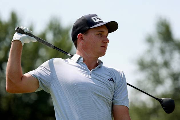 U.S. Senior Open Championship DETROIT, MICHIGAN - JULY 31: Matt McCarty of Scottsdale, Arizona hits from the 17th tee during the second round of the Rocket Classic 2026 at the Detroit Golf Club in Detroit, Michigan, USA, July 31, 2026. Detoit Michian United States  Copyright: xAmyxLemusx originalFilename:lemus-ussenior260731_npA6o.jpg