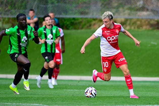 FOOTBALL : AS Monaco VS Cercle Bruges - 31 07 2026 Aleksandr Golovin (ASM) - Pre-season friendly between AS Monaco and Cercle Bruges, on July 31, 2026 at the AS Monaco Performance Center. La TurbieFrance  Copyright: xWilliamxCannarellax