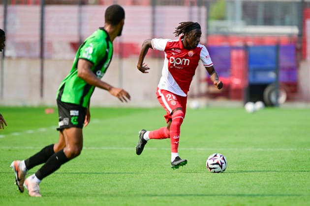 FOOTBALL : AS Monaco VS Cercle Bruges - 31 07 2026 Mamadou Coulibaly (ASM) - Pre-season friendly between AS Monaco and Cercle Bruges, on July 31, 2026 at the AS Monaco Performance Center. La TurbieFrance  Copyright: xWilliamxCannarellax