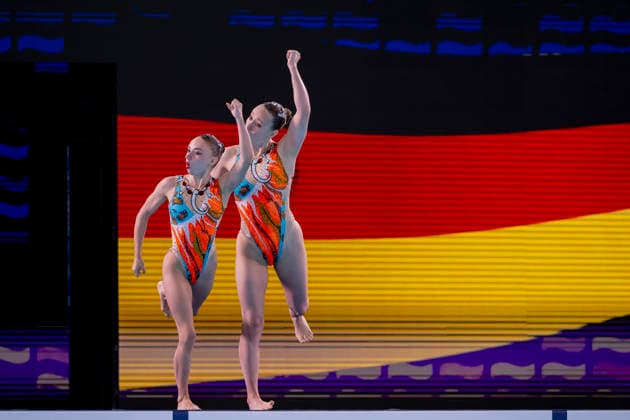 France, Paris, Centre Aquatique Olympique Metropole du Grand Paris, 31.07.2026, European Aquatics Junior Championships Swimming, Day 1, Mixed Team Event Final, Klara Bleyer and Maria Denisov of Germany Photo by Eibner Pressefoto Tino Henschel European Aquatics Junior Championships Swimming, Day 1, Mixed Team Event Final Paris *** France, Paris, Centre Aquatique Olympique Metropole du Grand Paris, July 31, 2026, European Junior Aquatics Championships – Swimming, Day 1, Mixed Team Event Final, Klara Bleyer and Maria Denisov of Germany. Photo by Eibner Pressefoto Tino Henschel. European Aquatics Junior Championships – Swimming, Day 1, Mixed Team Event Final, Paris Copyright: xEibnerxPressefotox