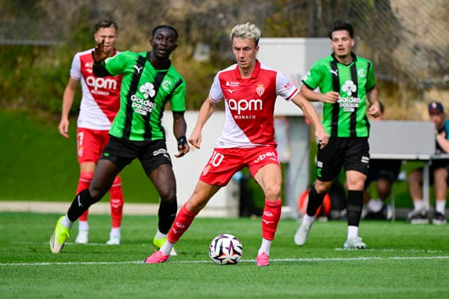 FOOTBALL : AS Monaco VS Cercle Bruges - 31 07 2026 Aleksandr Golovin (ASM) - Pre-season friendly between AS Monaco and Cercle Bruges, on July 31, 2026 at the AS Monaco Performance Center. La TurbieFrance  Copyright: xWilliamxCannarellax