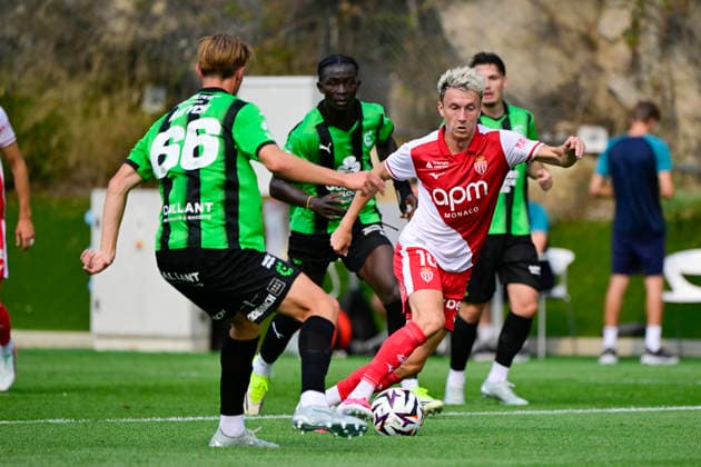FOOTBALL : AS Monaco VS Cercle Bruges - 31 07 2026 Aleksandr Golovin (ASM) - Pre-season friendly between AS Monaco and Cercle Bruges, on July 31, 2026 at the AS Monaco Performance Center. La TurbieFrance  Copyright: xWilliamxCannarellax
