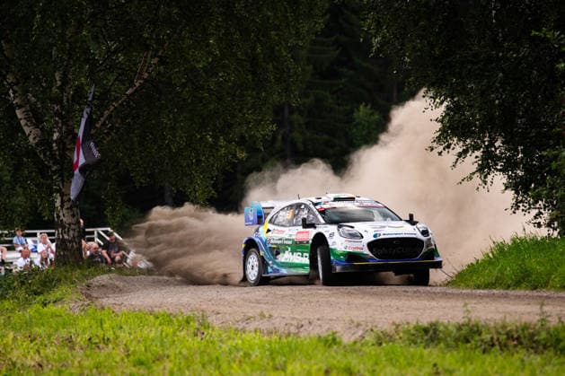 IPA87141798 - 55 Driver Joshua McErlean and Co-Driver Eoin Treacy of the M Ford World Rally Team’s Ford Puma Rally1,They are in second place on the second day of the race during the FIA World Rally Championship WRC, Motorsport Rallye, WM Secto Rally Finland 2026, June 31, 2026, in Jyväskylä, Finland  Copyright: xLucaxBarsali IPAxSportx xx 87141798