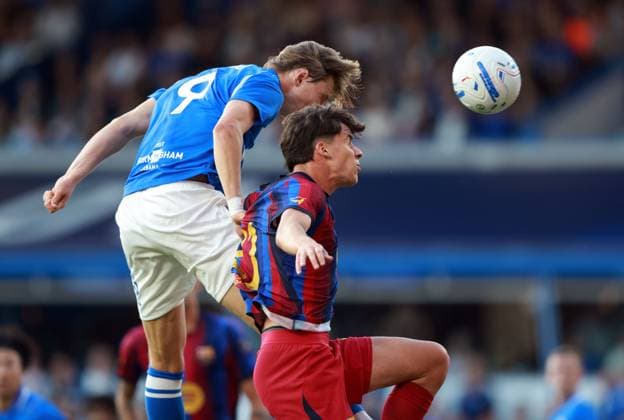 August Priske of Birmingham City scores a goal to make the score 1-0 Brimingham City v FC Barcelona, Barca Pre Season Friendly, Football, St Andrew s at Knighthead Park, Birmingham, UK - 31 Jul 2026Birmingham St Andrew s at Knighthead Park United Kingdom EDITORIAL USE ONLY No use with unauthorised audio, video, data, fixture lists, club league logos or live services. Online in-match use limited to 120 images, no video emulation. No use in betting, games or single club league player publications.  Copyright: xKieranxMcManus Shutterstockx 17024229q