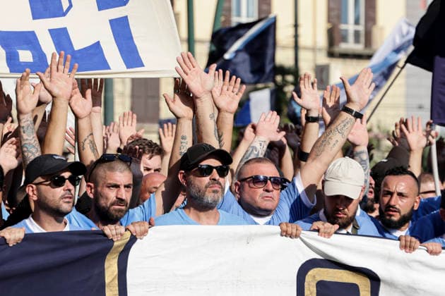 100th anniversary of SSC Napoli SSC Napoli s organized ultras base celebrates the 100th anniversary of the club s founding ABP18455 Copyright: xAntonioxBalascox