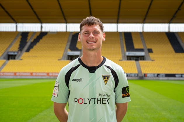Stefan Bajic; TSV Alemannia Aachen 1900 e. V.; 3. Liga, Portraettermin 2026 2027, GER, TSV Alemannia Aachen 1900 e. V., 3. Liga, Portraettermin 2026 2027 GER, TSV Alemannia Aachen 1900 e. V., 3. Liga, Portraettermin 2026 2027, Aachen *** Stefan Bajic, TSV Alemannia Aachen 1900 e.V., 3rd Division, Photo Shoot 2026–2027, GER, TSV Alemannia Aachen 1900 e.V., 3rd Division, Photo Shoot 2026–2027, GER, TSV Alemannia Aachen 1900 e.V., 3rd Division, Photo Shoot 2026–2027, Aachen Copyright: xEibner-Pressefoto J.xDerondeaux EP_JDU