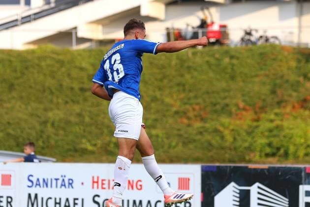 Regionalliga West: Bonner SC - Rot-Weiß Oberhausen ** NUR FÜR REDAKTIONELLE ZWECKE ** EDITORIAL USE ONLY **<p>Kerem Yalcin nach seinem Tor zum 1:0 für die Kleeblätter. Bonner SC - RWO Ort: Bonn, Sportpark Nord Datum: 31.07.2026 Deutschland NRW Bonn Copyright: MichaxKorb *** Regionalliga West Bonner SC Rot Weiß Oberhausen ** FOR EDITORIAL USE ONLY ** EDITORIAL USE ONLY ** p Kerem Yalcin after scoring the 1–0 goal for the Kleeblätter (Bonner SC vs. RWO) Location: Bonn, Sportpark Nord Date: July 31, 2026 Germany, North Rhine-Westphalia, Bonn Copyright MichaxKorb Copyright: MichaxKorb doc86yk98wta9io0u7icz9 ,EDITORIAL USE ONLY