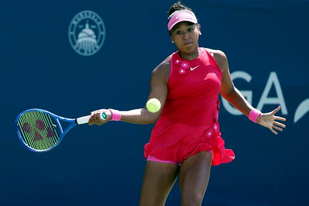 Washington DC Open tennis tounament Naomi Osaka of Japan in action during her quarterfinal match against Elisabetta Cocciaretto of Italy at the Washington DC Open tennis tounament, Washington, DC, USA, 31 July 2026. WASHINGTON DC UNITED STATES  Copyright: xWILLxOLIVERx