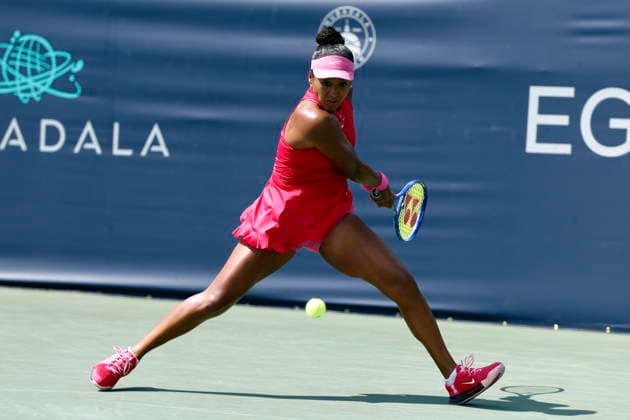 Washington DC Open tennis tounament Naomi Osaka of Japan in action during her quarterfinal match against Elisabetta Cocciaretto of Italy at the Washington DC Open tennis tounament, Washington, DC, USA, 31 July 2026. WASHINGTON DC UNITED STATES  Copyright: xWILLxOLIVERx