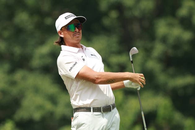 Rocket Classic DETROIT, MICHIGAN - JULY 31: Rickie Fowler of the United States plays his tee shot on the 9th hole during the second round of the Rocket Classic 2026 at the Detroit Country Club in Detroit, Michigan, MI, USA Friday, July 31, 2026. Detroit Michigan United States  Copyright: xJorgexLemusx originalFilename:lemus-rocketcl260731_npeAG.jpg