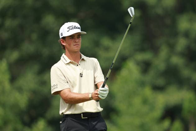 Rocket Classic DETROIT, MICHIGAN - JULY 31: Jackson Koivun of the United States plays his tee shot on the 9th hole during the second round of the Rocket Classic 2026 at the Detroit Country Club in Detroit, Michigan, MI, USA Friday, July 31, 2026. Detroit Michigan United States  Copyright: xJorgexLemusx originalFilename:lemus-rocketcl260731_npkUY.jpg