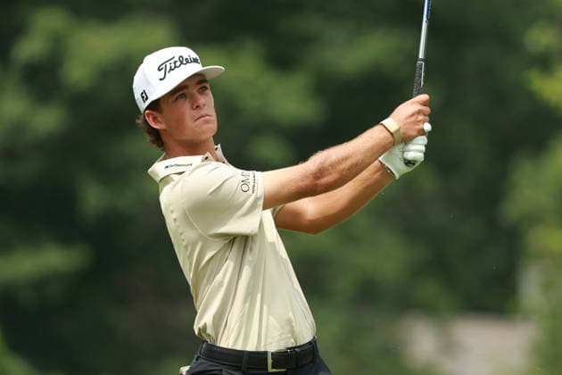 Rocket Classic DETROIT, MICHIGAN - JULY 31: Jackson Koivun of the United States plays his tee shot on the 9th hole during the second round of the Rocket Classic 2026 at the Detroit Country Club in Detroit, Michigan, MI, USA Friday, July 31, 2026. Detroit Michigan United States  Copyright: xJorgexLemusx originalFilename:lemus-rocketcl260731_npwWJ.jpg
