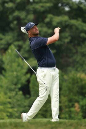 Rocket Classic DETROIT, MICHIGAN - JULY 31: Wyndham Clark of the United States reacts to his tee shot on the 9th hole during the second round of the Rocket Classic 2026 at the Detroit Country Club in Detroit, Michigan, MI, USA Friday, July 31, 2026. Detroit Michigan United States  Copyright: xJorgexLemusx originalFilename:lemus-rocketcl260731_npovG.jpg