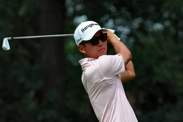 U.S. Senior Open Championship DETROIT, MICHIGAN - JULY 31: Michael Kim of Dallas, Texas hits from the 11th tee during the second round of the Rocket Classic 2026 at the Detroit Golf Club in Detroit, Michigan, USA, July 31, 2026. Detoit Michian United States  Copyright: xAmyxLemusx originalFilename:lemus-ussenior260731_npw7l.jpg