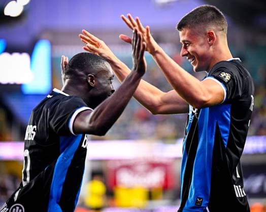 Club Brugge v Royale Union Saint-Gilloise - Volkswagen Supercup 2026 BRUGGE, BELGIUM - JULY 31 : Tresoldi Nicolo forward of Club Brugge celebrates after scoring the 1-0 goal during the Volkswagen Supercup 2026 match between Club Brugge and Royale Union Saint-Gilloise on July 31, 2026 in Brugge, Belgium, 31 07 2026  Copyright: xTomasxSiskx