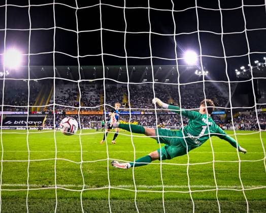 Club Brugge v Royale Union Saint-Gilloise - Volkswagen Supercup 2026 BRUGGE, BELGIUM - JULY 31 : Vermant Romeo forward of Club Brugge and Chambaere Vic goalkeeper of Royale Union Saint-Gilloise during the Volkswagen Supercup 2026 match between Club Brugge and Royale Union Saint-Gilloise on July 31, 2026 in Brugge, Belgium, 31 07 2026  Copyright: xTomasxSiskx