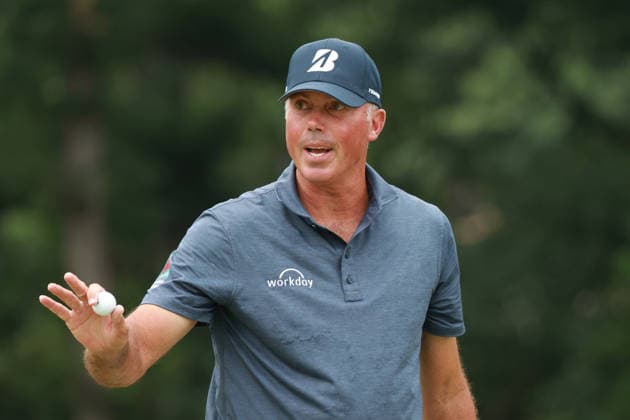 Rocket Classic DETROIT, MICHIGAN - JULY 31: Matt Kuchar of the United States acknowledges the gallery on the 9th green during the second round of the Rocket Classic 2026 at the Detroit Country Club in Detroit, Michigan, MI, USA Friday, July 31, 2026. Detroit Michigan United States  Copyright: xJorgexLemusx originalFilename:lemus-rocketcl260731_npfA5.jpg