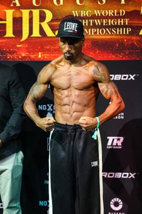 July 31, 2026: Lightweight Robson Conceicao on stage during weigh-ins for the Roach Jr. vs Zepeda event at the Skybox Lounge inside the Virgin Hotels on July 31, 2026 in Las Vegas, NV. CSM. Las Vegas United States of America - ZUMAc04_ 20260731_zma_c04_199 Copyright: xChristopherxTrimx