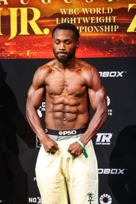 July 31, 2026: Junior Middleweight Charles Conwell on stage during weigh-ins for the Roach Jr. vs Zepeda event at the Skybox Lounge inside the Virgin Hotels on July 31, 2026 in Las Vegas, NV. CSM. Las Vegas United States of America - ZUMAc04_ 20260731_zma_c04_206 Copyright: xChristopherxTrimx