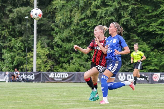31.07.2026, xgrfx, Fussball Testspiel Frauen, Eintracht Frankfurt - Racing Straßbourg v.l. Laura Freigang (Eintracht Frankfurt) (DFL DFB REGULATIONS PROHIBIT ANY USE OF PHOTOGRAPHS as IMAGE SEQUENCES and or QUASI-VIDEO) Bad nauheim *** July 31, 2026, xgrfx, Women s Soccer Friendly, Eintracht Frankfurt vs. Racing Strasbourg, by Laura Freigang, Eintracht Frankfurt, DFL, DFB. REGULATIONS PROHIBIT ANY USE OF PHOTOGRAPHS AS IMAGE SEQUENCES AND OR QUASI-VIDEO. Bad Nauheim