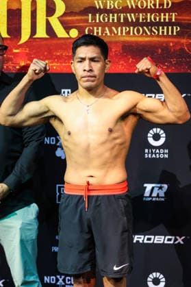 July 31, 2026: Lightweight Juan Carlos Becerril on stage during weigh-ins for the Roach Jr. vs Zepeda event at the Skybox Lounge inside the Virgin Hotels on July 31, 2026 in Las Vegas, NV. CSM. Las Vegas United States of America - ZUMAc04_ 20260731_zma_c04_220 Copyright: xChristopherxTrimx