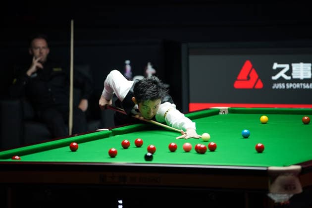 SHANGHAI, CHINA - JULY 31: Wu Yize of China plays a shot in the semifinal match against Judd Trump of England on Day 5 of the 2026 Snooker Shanghai Masters at Luwan Gymnasium on July 31, 2026 in Shanghai, China.  Copyright: xTaixChengzhex 111657404968