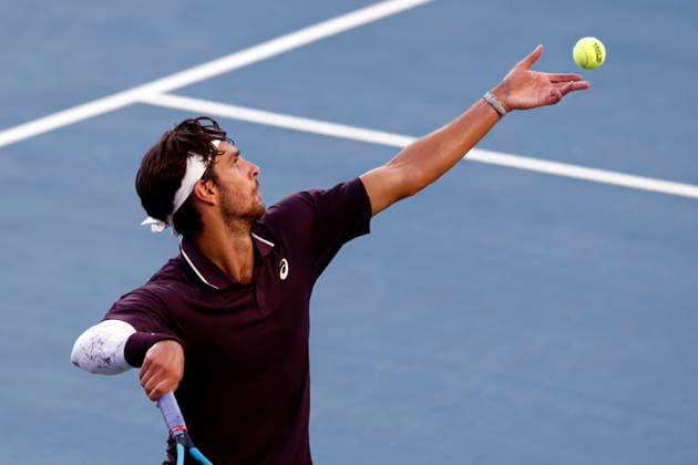 Washington DC Open tennis tounament Lorenzo Musetti of Italy in action against Rafael Jodar of Spain during their quarter-final match at the Washington DC Open tennis tournament, in Washington, DC, USA, 31 July 2026. WASHINGTON DC UNITED STATES  Copyright: xWILLxOLIVERx