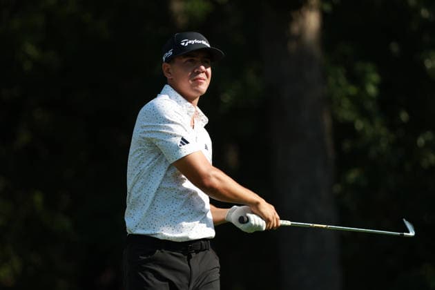 Rocket Classic DETROIT, MICHIGAN - JULY 31: Michael Thorbjornsen of the United States plays his tee shot on the 11th hole during the second round of the Rocket Classic 2026 at the Detroit Country Club in Detroit, Michigan, MI, USA Friday, July 31, 2026. Detroit Michigan United States  Copyright: xJorgexLemusx originalFilename:lemus-rocketcl260731_npTho.jpg