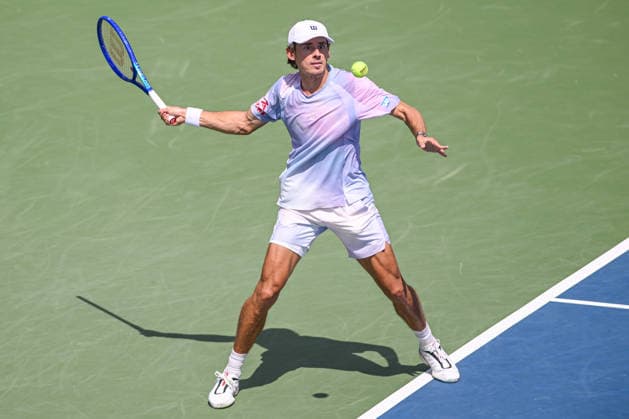 July 31, 2026, Washington, D.C, U.S: ALEX DE MINAUR hits a forehand during his match against Brandon Nakashima at the Rock Creek Tennis Center. Tennis 2026 - Mubadala Open  - ZUMAg196 20260731_zap_g196_009 Copyright: xKylexGustafsonx