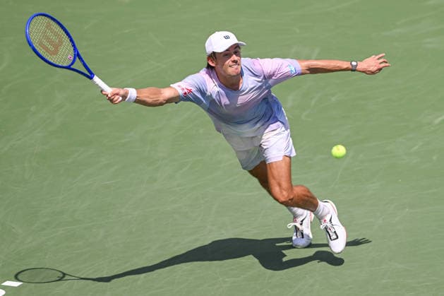 July 31, 2026, Washington, D.C, U.S: ALEX DE MINAUR hits a service return during his match against Brandon Nakashima at the Rock Creek Tennis Center. Washington U.S - ZUMAg196 20260731_zap_g196_019 Copyright: xKylexGustafsonx