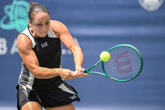 July 31, 2026, Washington, D.C, U.S: ELISABETTA COCCIARETTO hits a backhand during her match against Naomi Osaka at the Rock Creek Tennis Center. Washington U.S - ZUMAg196 20260731_zap_g196_025 Copyright: xKylexGustafsonx