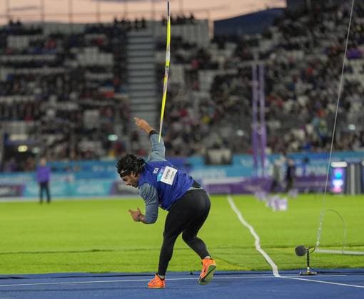 July 31, 2026, Glasgow, Scotland, United Kingdom: Glasgow, Scotland, United Kingdom. Neeraj Chopra (India) in action during the menÃ¢â‚¬â ¢s javelin throw final at the Commonwealth Games 2026 at Scotstoun Stadium. Commonwealth Games Glasgow 2026  - ZUMAk197 20260731_zsp_k197_011 Copyright: xRanjithxKumarx